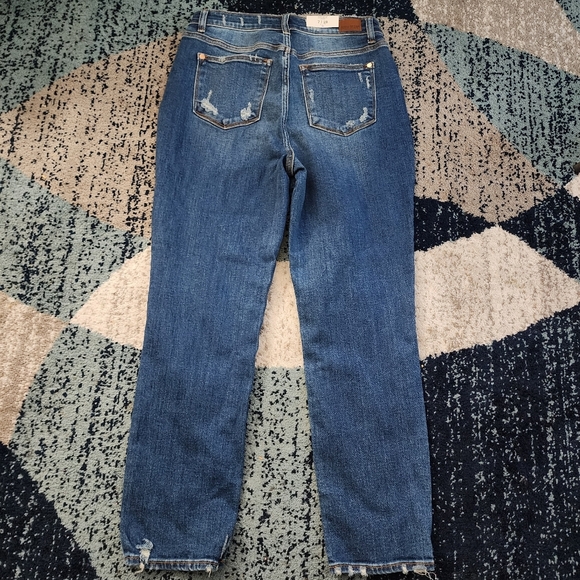 NWT Judy Blue Women's jeans style JB82329DK Size 7/28 front yoke dark wash - Picture 7 of 9